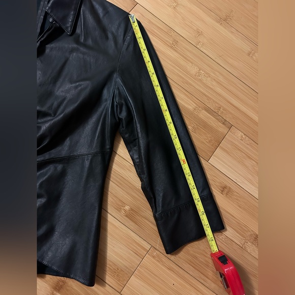 Lafayette 148 leather blouse size 4 - Picture 7 of 12